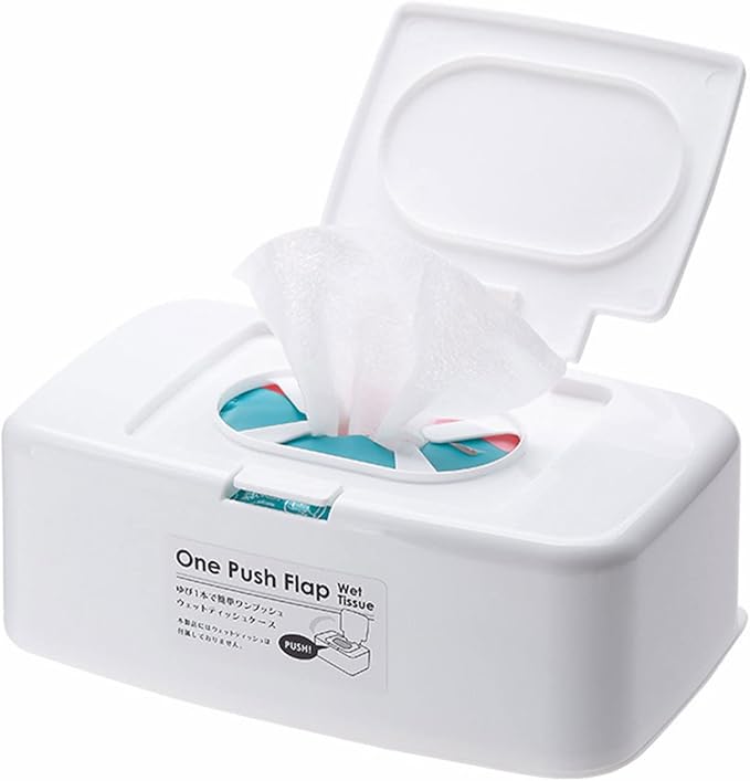 Wet Tissue Box Holder Wet Tissue Box Wipes Dispenser Portable Wipes Napkin Storage Box Holder Container for Car Home Plastic