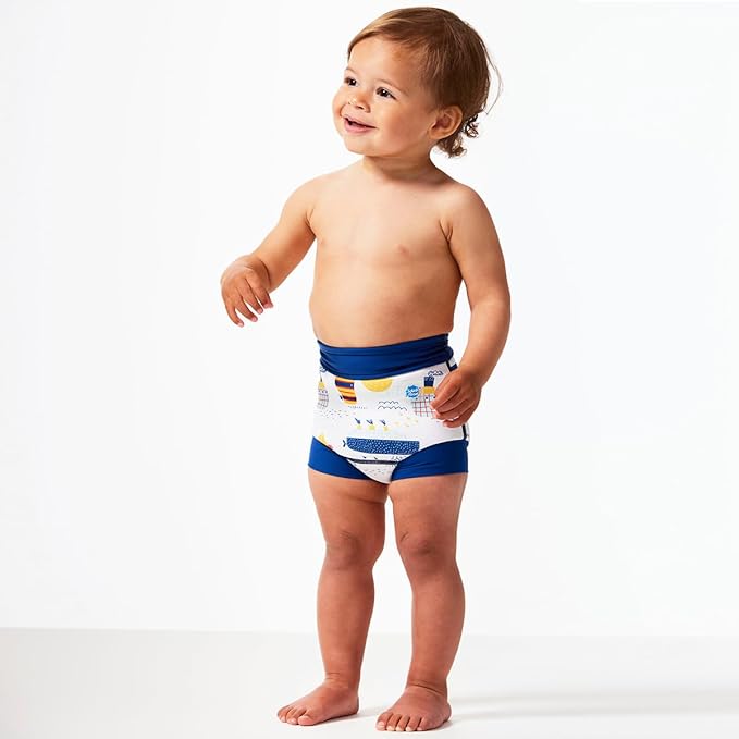 Splash About Happy Nappy Reusable Swim Diaper, Tug Boats, 6-12 Months