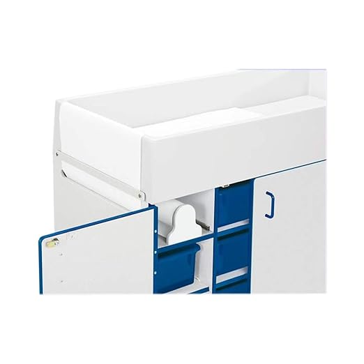 Jonti-Craft Rainbow Accents 5148JC180 Diaper Changer with Stairs, Right, Black