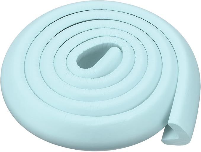 uxcell Corner Guards Edge Protectors 6.56ft(2M), 4Pack Foam Safety Bumper L Shape for Furniture Corner Table Edge Guard, Light Blue