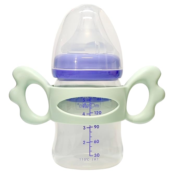 Silicone Bottle Handles Compatible with Lansinoh Baby Bottle for Baby Gripping, 2 Pack
