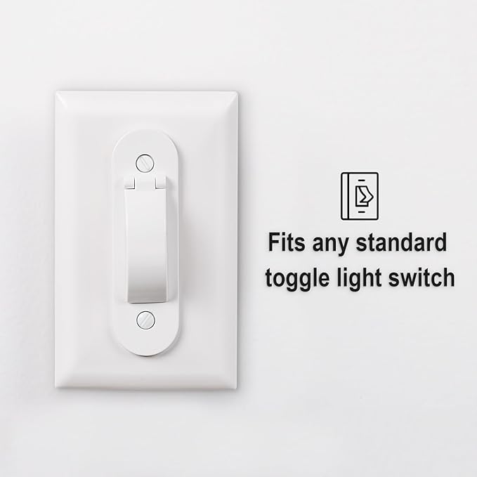 Wall Switch Guard, Child Proof Light Switch Cover Guard | Toggle Style | Light Switch Protection | Keep Toggle Switch in On or Off Position | 4 Pack, White