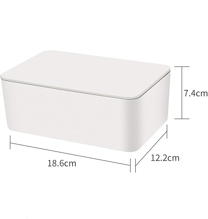 DEF Wipes Dispenser, Polypropylene Baby Wipes Case Sealed Keeps Wet Tissue Fresh Flushable Case Holders Easy Open and Close Non-Slip for Desk Office Dorm Kitchen Washroom Vanity (White)