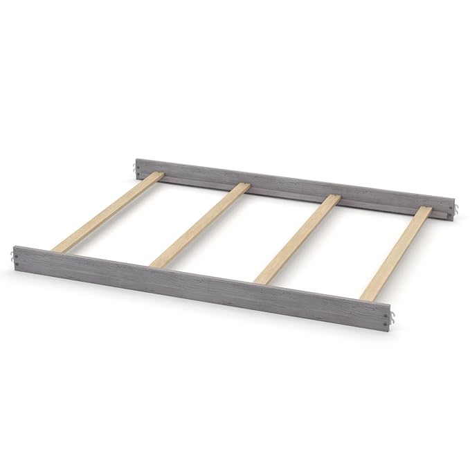 Full-Size Conversion Kit Bed Rails for Oxford, Soho, Ozlo & Avalon Baby Convertible Cribs - Solid Wood - Toddler and Adult Rail for Full-Size Bed - Nursery and Baby Furniture (Dusk Grey, Hook-On Kit)