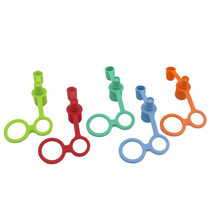 Colorful Water Bottle Spout Adapter for Kids No-Spill Silicone Water Bottle Spout Adapter Leak-Proof Food Tops