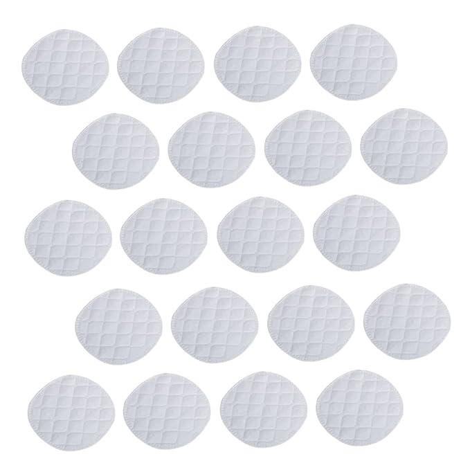 KOMBIUDA 20pcs Breast Pads Feeding Bra Pads Pads Breastfeeding Pads Feeding Pads Reusable Essentials Baby Products Cotton White Pregnant Woman Washable