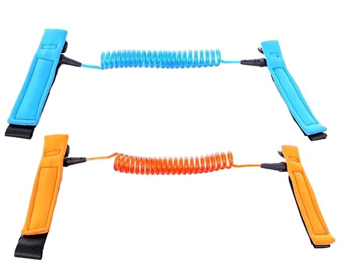 Xiaoyu 2 Colors Baby Anti-Lost Belt, 360 Degree Rotation, Child Walking Safety Toddler Harness, Blue & Orange, 2.5MM