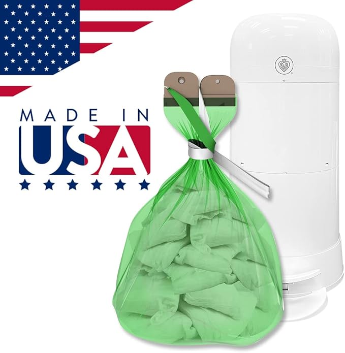 Prince Lionheart Diaper Refill Bags 10PACK for MY TWIST’R Diaper Pail, Made in USA Outsmart Odors, 7-Layer Bags with Odors Free Patented Technology