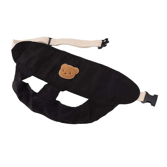 Baby Chair Harness,Soft Length Adjustable Breathable Baby Feeding Safety Seat Strap Portable Cute Harness Belt for Outdoor (Black)