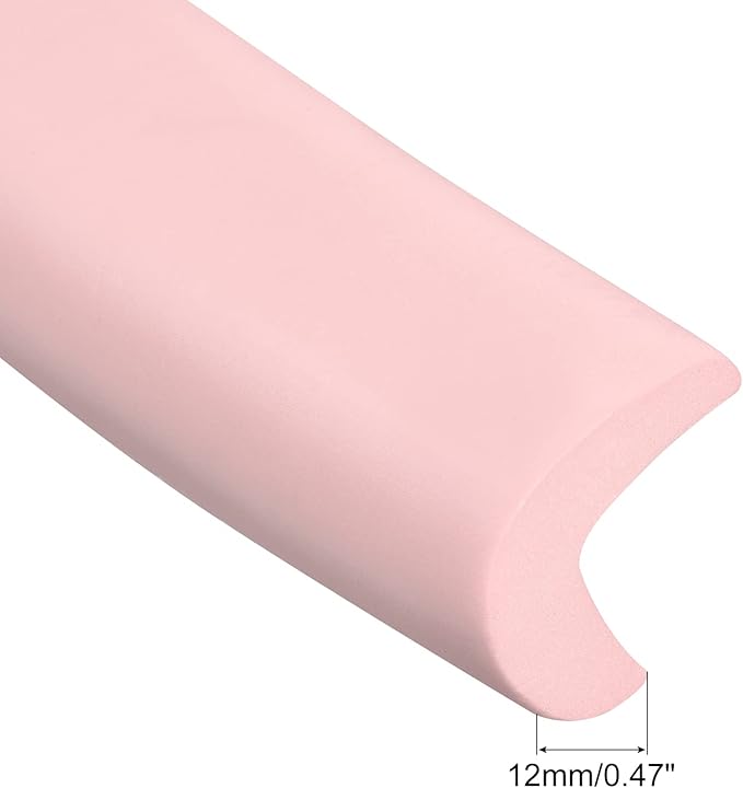 uxcell Corner Guards Edge Protectors 16.4ft(5M), Foam Safety Bumper L Shape for Furniture Corner Table Edge Guard, Pink