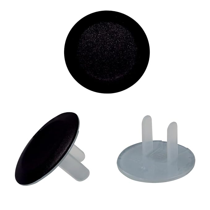 Pure Black Color Outlet Covers Baby Proofing Child Proof Plug Covers for Electrical Outlets Easy Install Outlet Plug Covers