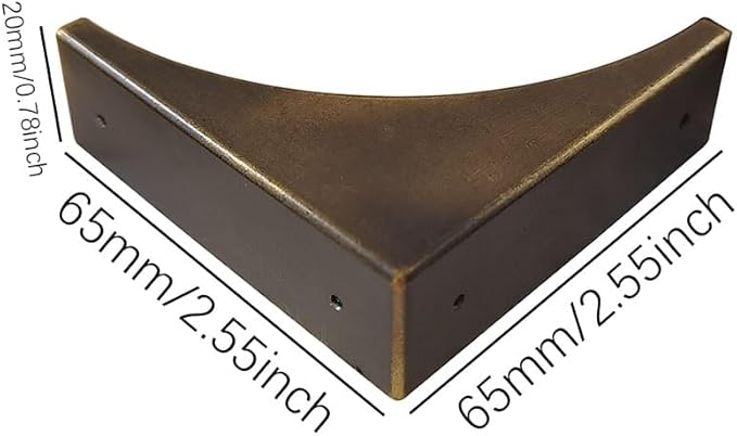 Metal Corner Protectors for Furniture, Antique Decorative Bronze Corner Protector Edge Safety Guard for Table,Boxes,Barn Door,Wood Frame,Desk,Furniture Corner Guard Hardware Accessories 4PCS (Bronze)