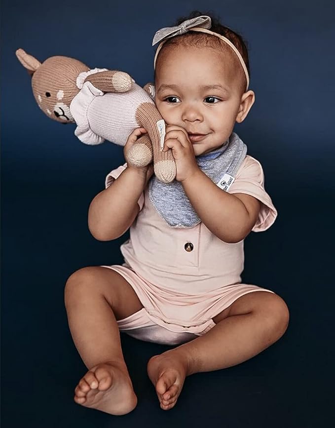 DiaperSquad's 100% Organic Cotton Baby Drool Bibs, Super Absorbent & Adjustable Baby Bibs for Drooling and Teething