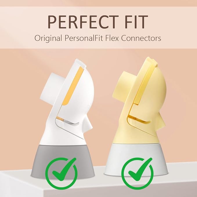 PumpMom-us 4pcs Membranes Compatible with Medela PersonalFit Flex connectors, Replacement Diaphragm for Pump in Style MaxFlow, Swing Maxi and Freestyle Flex Parts