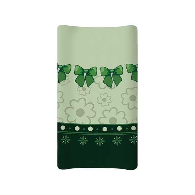 St Patricks Day Changing Pad Covers Flower Changing Pad Cover Green Diaper Changing Pad Cover Portable 32''*16'' Changing Pad -Cover