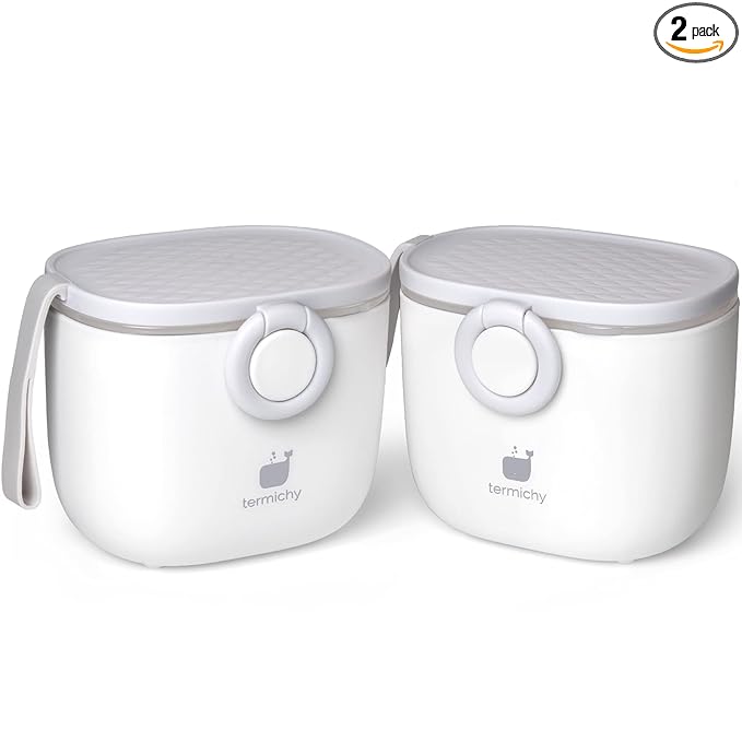Termichy Baby Formula Dispenser, Portable Formula Dispenser Container with Scoop and Carry Handle for Travel Outdoor Activities for Baby Infant, 500ml 2Pack