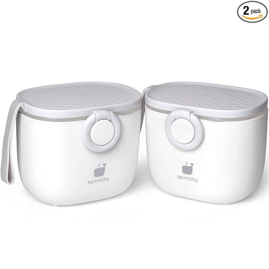 Termichy Baby Formula Dispenser, Portable Formula Dispenser Container with Scoop and Carry Handle for Travel Outdoor Activities for Baby Infant, 500ml 2Pack