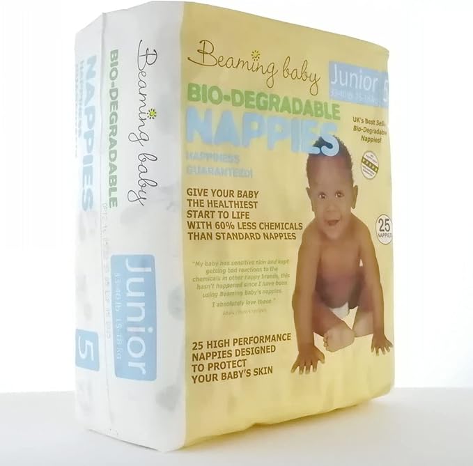 1 Pack of Beaming Baby Bio-Degradable Nappies Size Junior