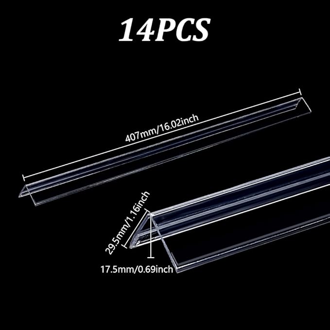 AHANDMAKER 14 Pcs Clear Wall Corner Protector, Self-Adhesive Edge Protector Corner Guard for Wall Door Frame Cabinet Baseboard, Table, Stair, 15.75x11.6 Inch