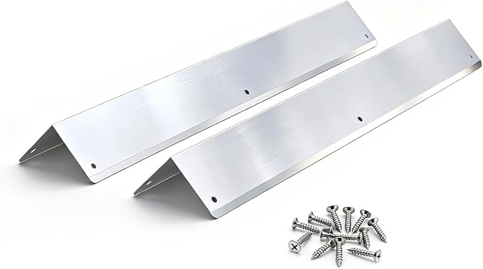 Pre-drilled Stainless Steel Wall Corner Guards 2x2x15.8 inch, Pack of 2 L Metal Wall Corner Protectors 304 Steel Corner Trim with 90° Angle Weed Whacking Protection for Outside Exterior Wall Repair