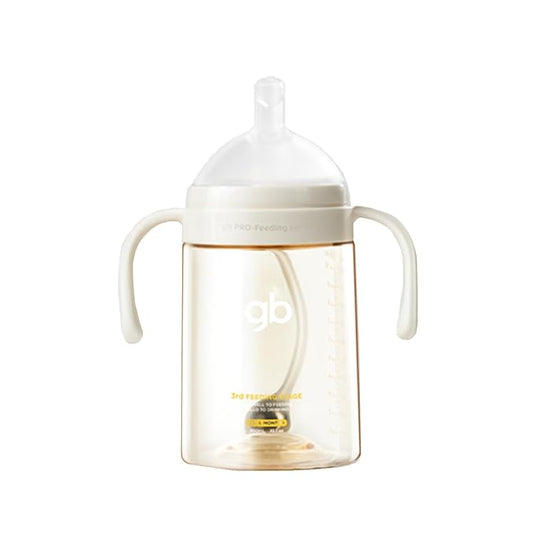 gb Feeding Series 3rd Stage Baby Bottle 10oz 300ml PPSU BPA-Free, Anti-Colic, Soft Silicone, Ergonomic Handle, Easy to Clean, Ideal for Newborn Essentials & Breastfeeding, 6+ Months
