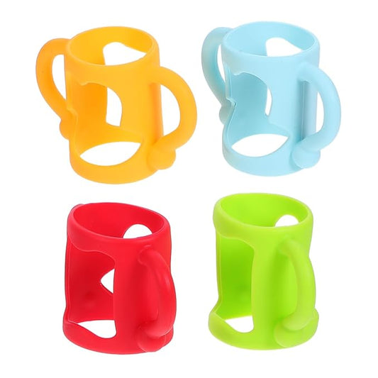 Silicone Baby Handles 4-Pack Ergonomic Non-Slip Grip for Easy Holding Compatible with Most Feeding Bottles Comfortable