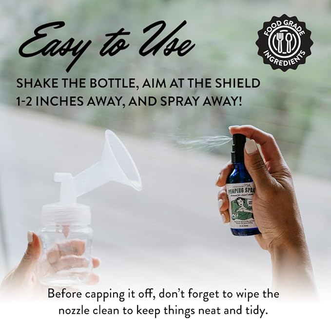 Legendairy Milk Pumping Spray 4 oz., Helps Sore Nipples & Clogged Ducts, Organic Lubricant for Breast Shields and Flanges, Vegan Breast Pump Spray, Natural & Lanolin-Free, Made in USA