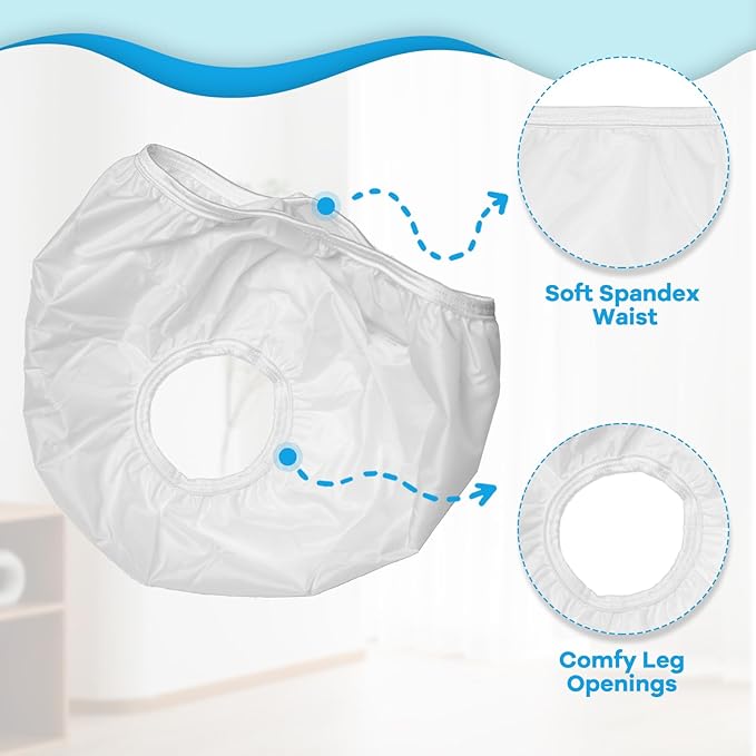 Reusable Waterproof 100% Nylon Taffeta Diaper Pants for Potty Training & Swimming, Leak-Proof & Rip-Proof, Small (Fits 14 - 19 lbs), 2 Counts
