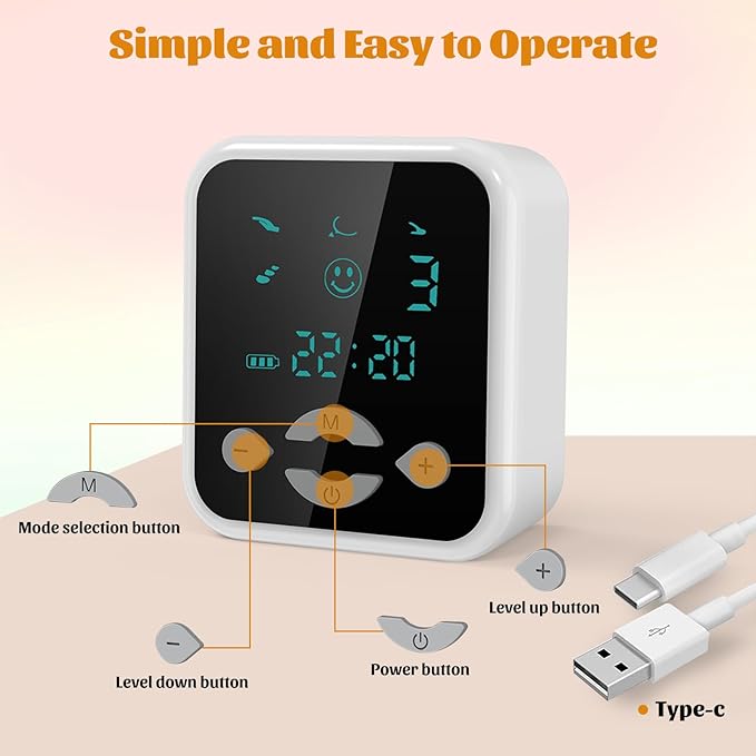 Lulia Double Electric Breast Pump, Anti-Backflow & LED Display, Breastfeeding Pump 4 Modes & 9 Levels, Portable Breast Pumps with 24mm Flange, White-2P