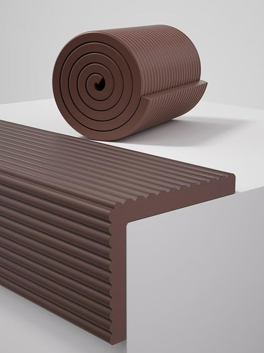 11.8''W Extra-Wide Edge Protector, 6.56FT 0.79''Th Baby Proofing Corner Guards, Safety Furniture Bumper, Pre-Taped, Thick Soft Rubber Foam Padding for Fireplace Table Stair Cabinet (Dark Coffee)