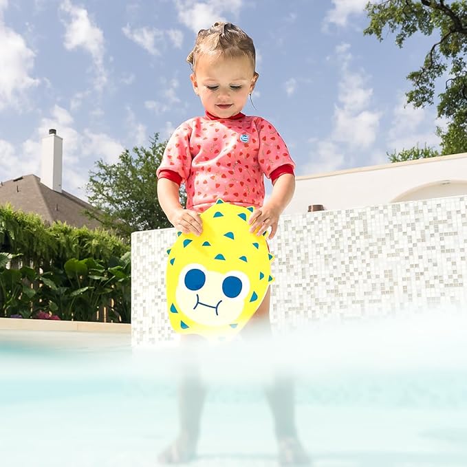 Splash About Happy Nappy Wetsuit, Swimsuit for Babies & Toddlers with Built-in Swim Diaper (Strawberry Field, 12-24 Months)