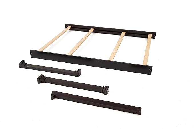 CC KITS Full-Size Conversion Kit Bed Rails for Sorelle Crib & Changer Combos - Solid Wood Rail - Toddler & Adult Rail for Full-Size Beds - Nursery & Baby Furniture (Espresso - Verona Crib & Changer)
