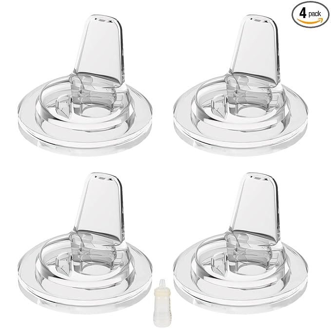 Spout Sippy Nipples for Mam Baby Bottles, Transition Cup Food Grade Silicone Soft Nipple 6m+, Pack of 4