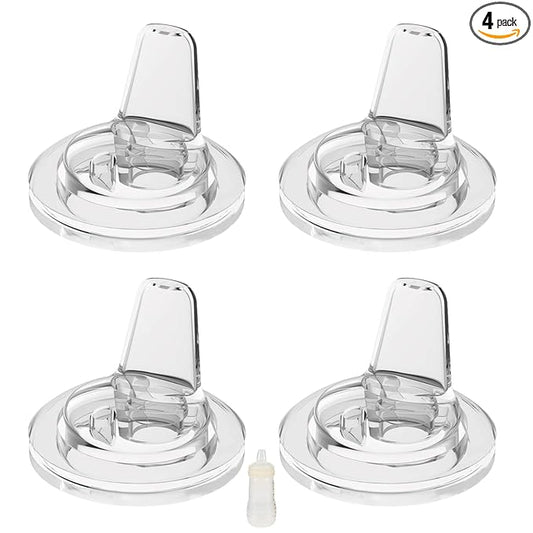 Spout Sippy Nipples for Mam Baby Bottles, Transition Cup Food Grade Silicone Soft Nipple 6m+, Pack of 4