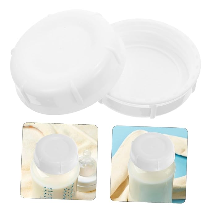 KOMBIUDA 10pcs Baby Bottle Sealing Caps Milk Bottle Replacement Lids Leakproof Stylish for Breastfeeding