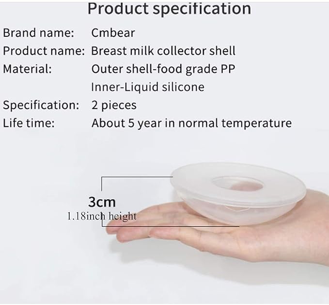 Breast Shells Milk Saver,2 Pack Breast Pump,Breastmilk Collector,Milk Anti-Flow Out,Protect Sore Nipples,BPA-Free Flexible Food Grade Silicon and PP Material,Skin Friendly
