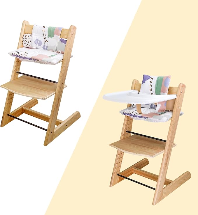 for Stokke High Chair Cushion, Soft and Comfortable for Tripp Trapp High Chair Cushion, for Tripp Trapp Cushion Set Makes It Safer and More Comfortable for Baby to Sit On (Colorful Pattern)
