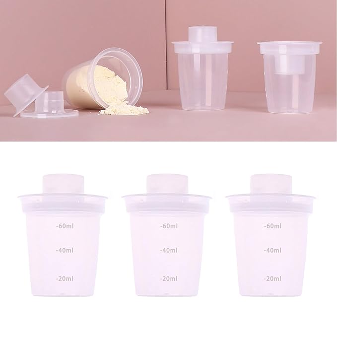6Pcs Travel Ready Spill-Resistant Milk Dispenser Set Secure Lid Design Milk Box 60ml