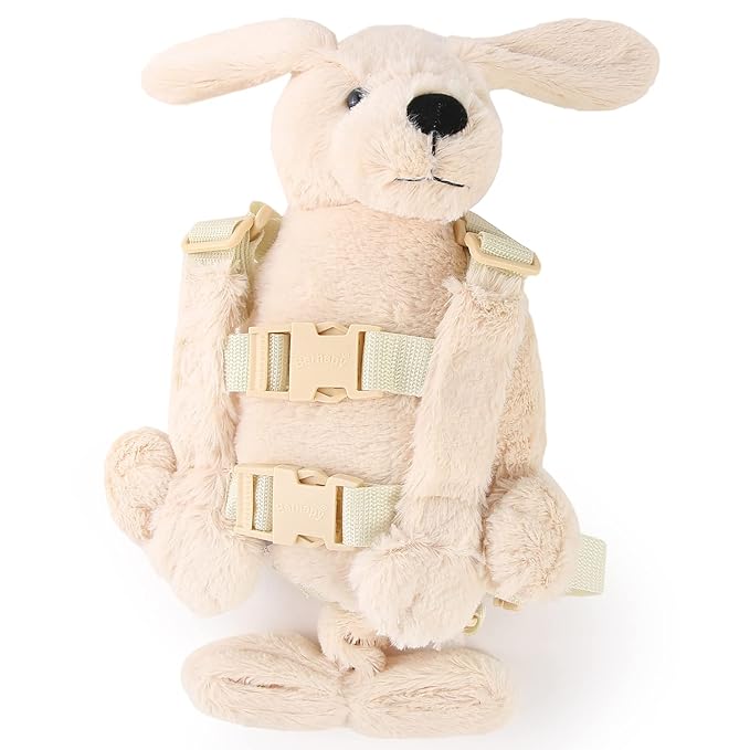 2 in 1 Naughty Dog Toddler Backpack Harness with Safety Leash for Children’s Walking Kids Leash for 1-3 Years Old Boys and Girls