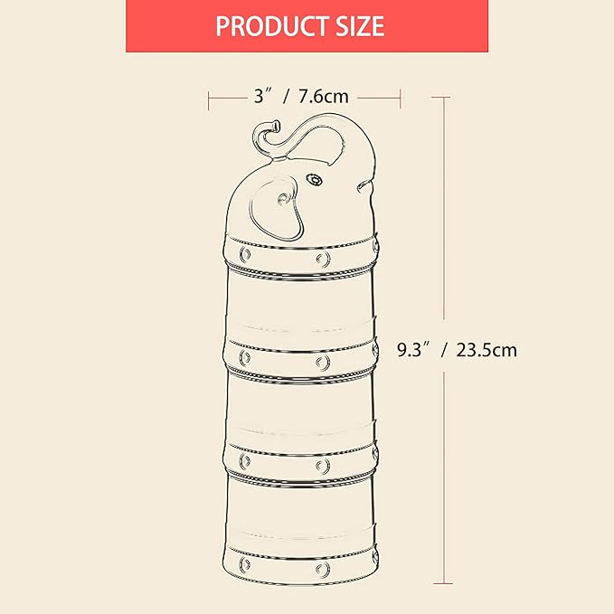Baby Milk Powder Formula Dispenser, Stackable Formula Dispenser Container Mixie Bottle for Travel, Large Capacity Formula Holder and Snack Storage, Non-Spill, Powder Leakage Free, BPA Free (Green)
