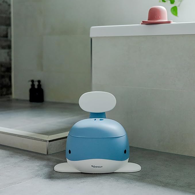 Kindsgut Whale Potty Training Toilet – Ergonomic Toddler Potty for Boys & Girls, Designed in Germany, Non-Slip & Easy Clean, Pigeon Blue
