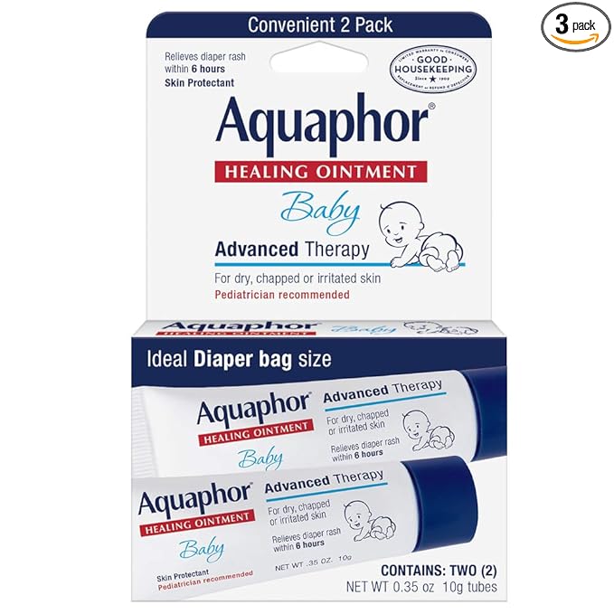 Aquaphor Baby Healing Ointment, Advanced Therapy, 2 Count (Pack of 3)
