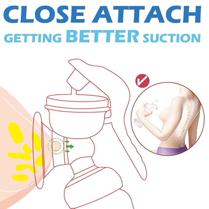 Manual Breast Pump - Adjustable Suction Silicone Hand Pump Breastfeeding, Small Portable Manual Breast Milk Catcher Baby Feeding Pumps & Accessories, White, Mother’s Day Gifts