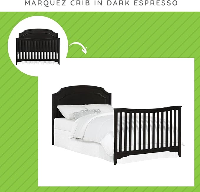 Full-Size Conversion Kit Bed Rails for Viv + Rae Convertible Cribs - Solid Wood Rail - Toddler and Adult Bed Rail for Full-Size Beds - Essential Nursery & Baby Furniture (Espresso, Option 3)