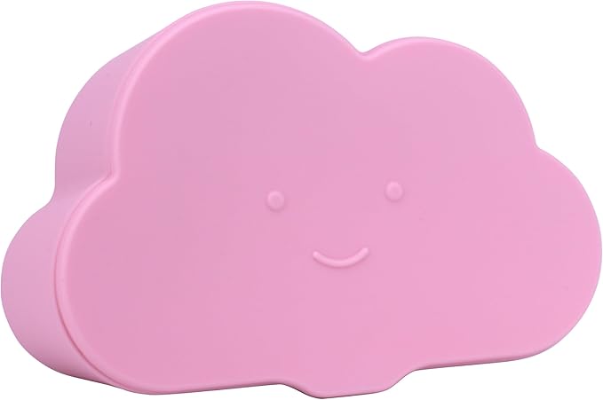 Silicone Snack & Fruits Container – Leakproof Durable and BPA-Free | for Daycare, Preschool, School, and Family Outings – Cloud design 150ML OZ (Pink candy)