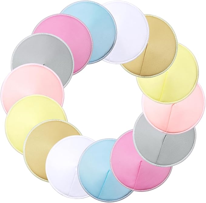 Washable Nursing Pads 14 PCS Reusable Breast Pads for Breastfeeding Soft and Super Absorbent Nipple Pads with Laundry Bag & Travel Storage Bag for Postpartum Essentials - 4.7inch
