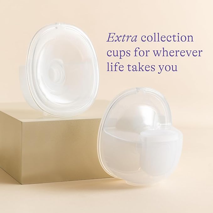 Lansinoh DiscreetDuo Extra Pumping Set | Hands-Free Wearable Breast Pump Accessories | Portable Replacement Kit with Milk Collection Cups, Flanges, Valves & Bottles (Pump Not Included)