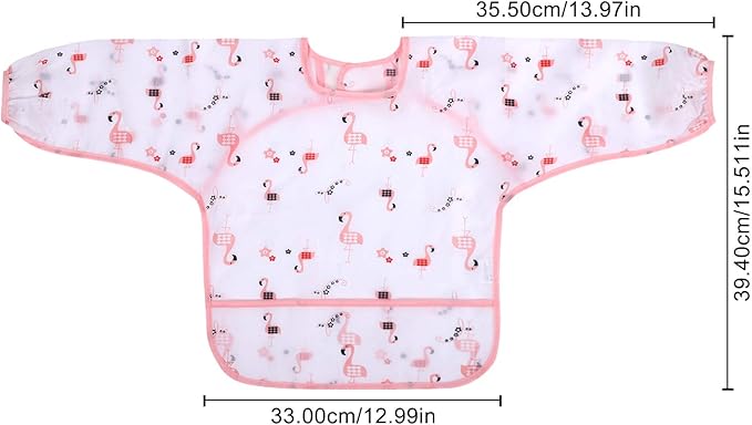 Accmor 3 Pack Long Sleeve Bibs, Baby Smock Waterproof Sleeved Bib Smock for Baby Toddler 6-36 Months