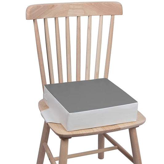 Toddler Booster Seat for Dining Table, Waterproof PU Washable Thick Toddler Dining Seat, Kids Booster Seat for Dining Table with 2 Adjustable Straps Safety Buckle