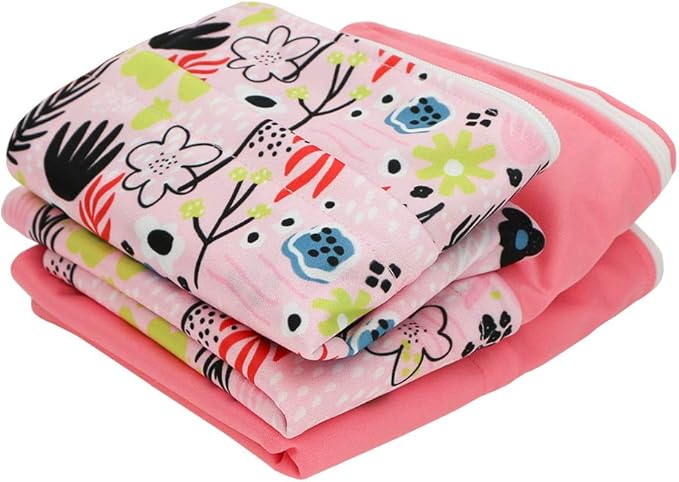 Grab and Go Wet Dry Cloth Diaper Bags -Waterproof Washable Reusable Diaper Organizer (simple bag, Dreaming Flower)